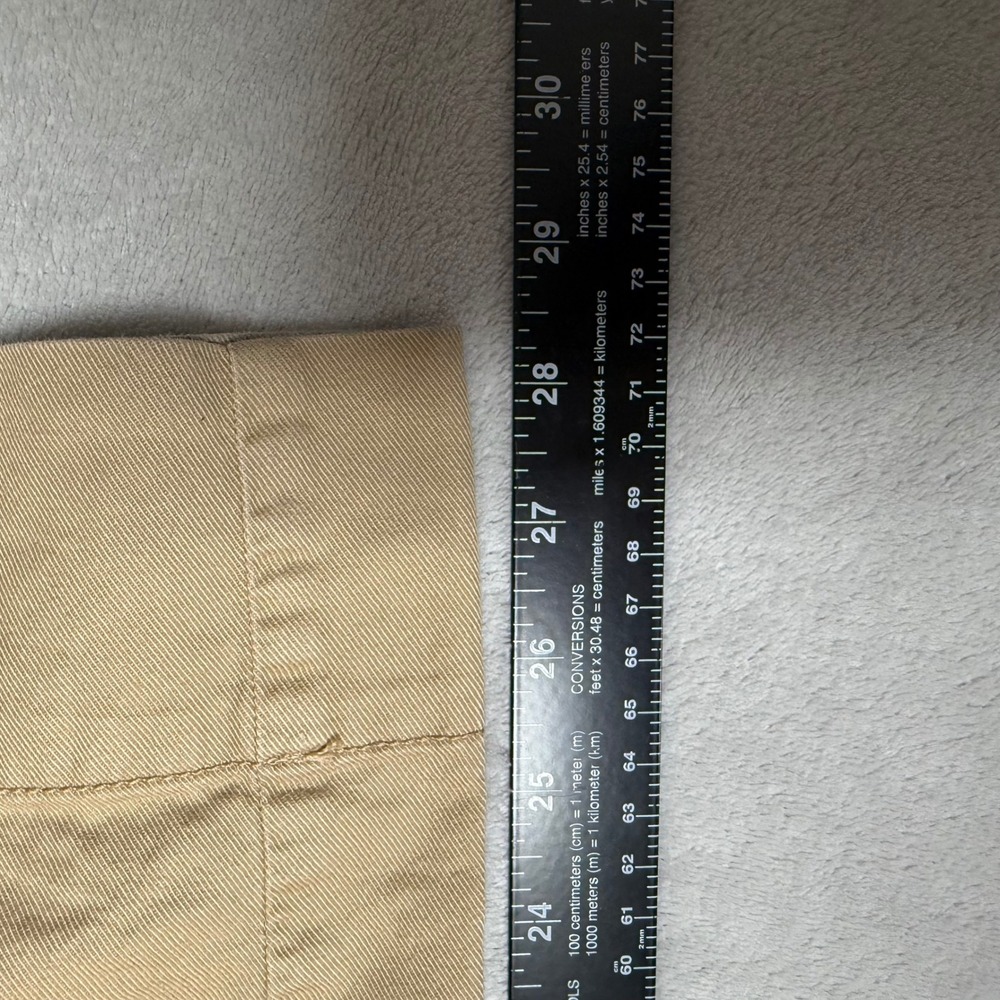 Loft Womens Tan Khaki Wide Leg Utility Seam Front Pants Sz 14 High Rise Trouser - Picture 4 of 7